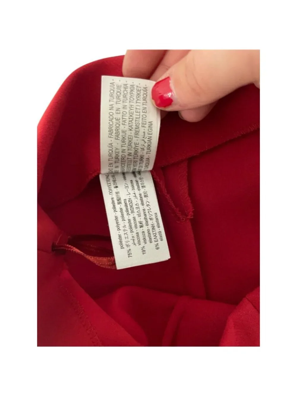 Zara Womens Wide Leg Cropped Trousers Size XL Red High Waisted 7149/266 NWT